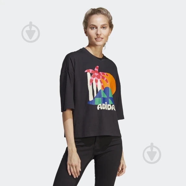 Футболка Adidas HS1177 р.XS черный - фото 1