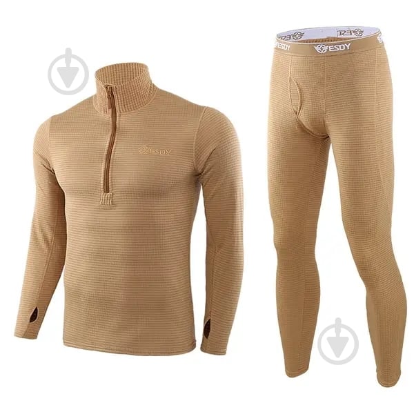 Термобелье ESDY плотная "Кубик" р.3XL coyote - фото 1 Термобелье ESDY плотная "Кубик" р.3XL coyote - фото 1