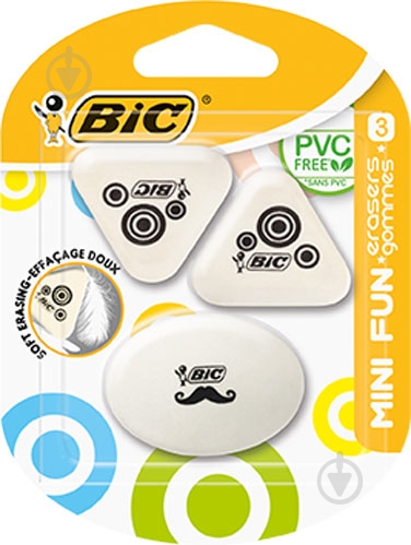 Набір гумок Mini Fun 3 шт. BIC - фото 1