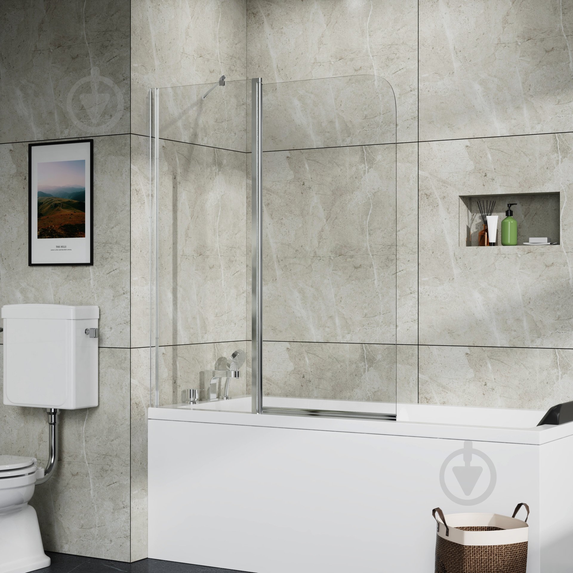 Шторка для ванни ScandiSPA Gerd 100х140см - фото 1