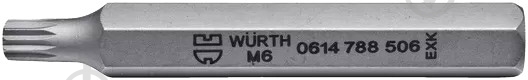 Біта WURTH XZN M10 L75мм 1 шт. 0614788510 - фото 1