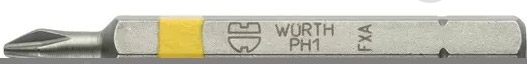 Бита WURTH РН1 L 50 ¼ 1 шт. 0614176691 - фото 1