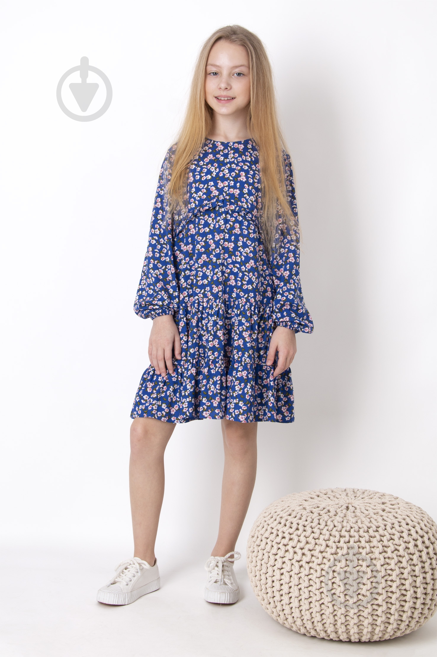 Платье Mevis р.152 синий - фото 1