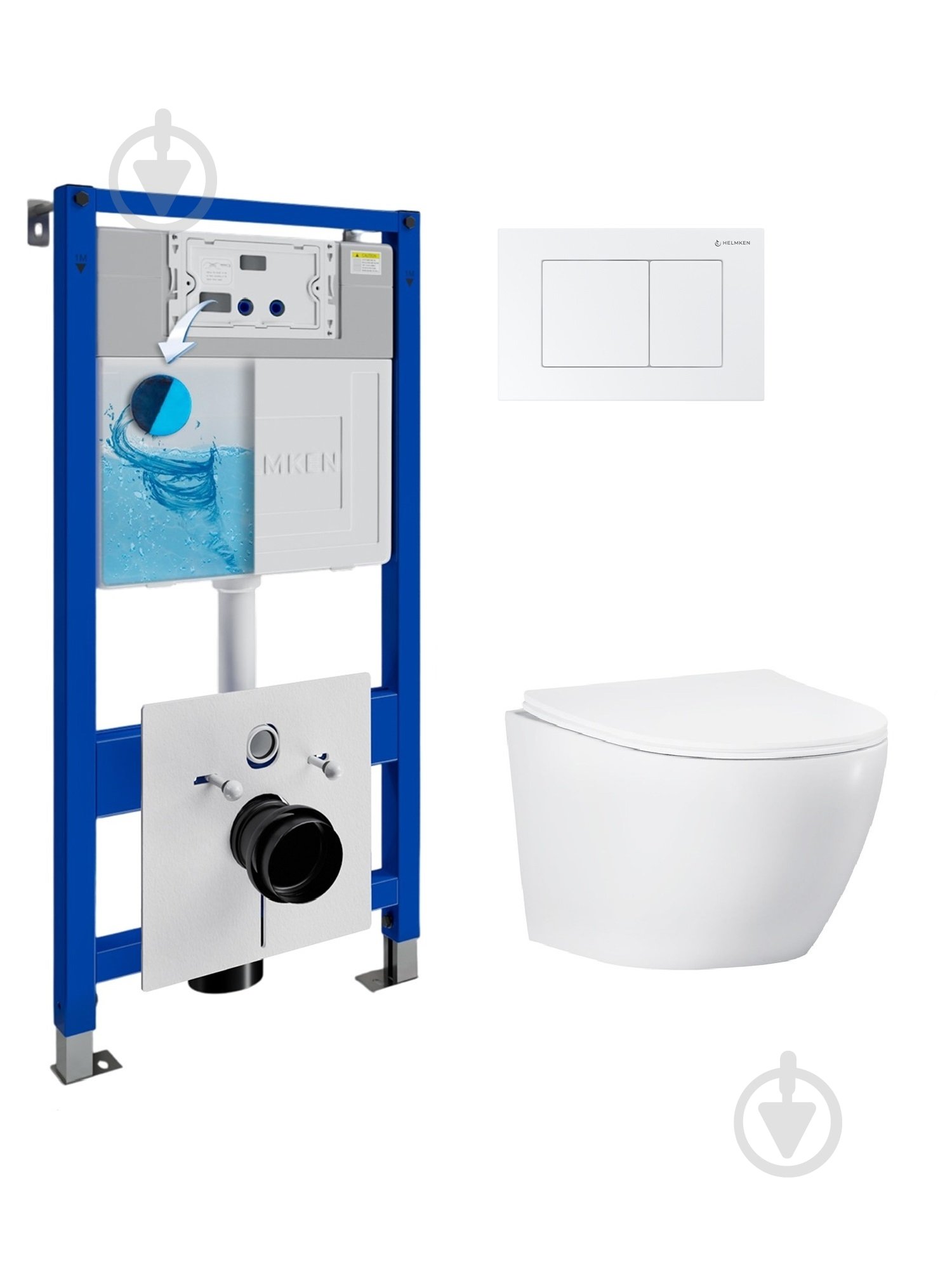 Комплект Helmken 9A89B20265 5 в 1: унитаз с сиденьем Slim Duroplast/Soft-close - фото 1 Комплект Helmken 9A89B20265 5 в 1: унитаз с сиденьем Slim Duroplast/Soft-close - фото 1