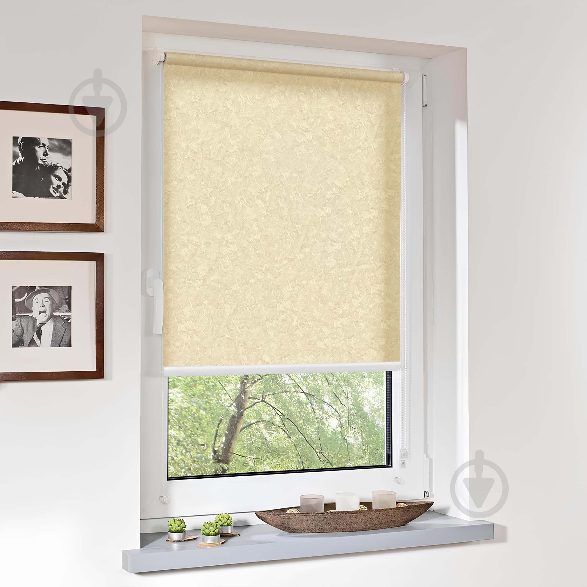 Ролета мини Rollotex MIRACLE с фиксацией под наклон бежевая 70x180 см - фото 2