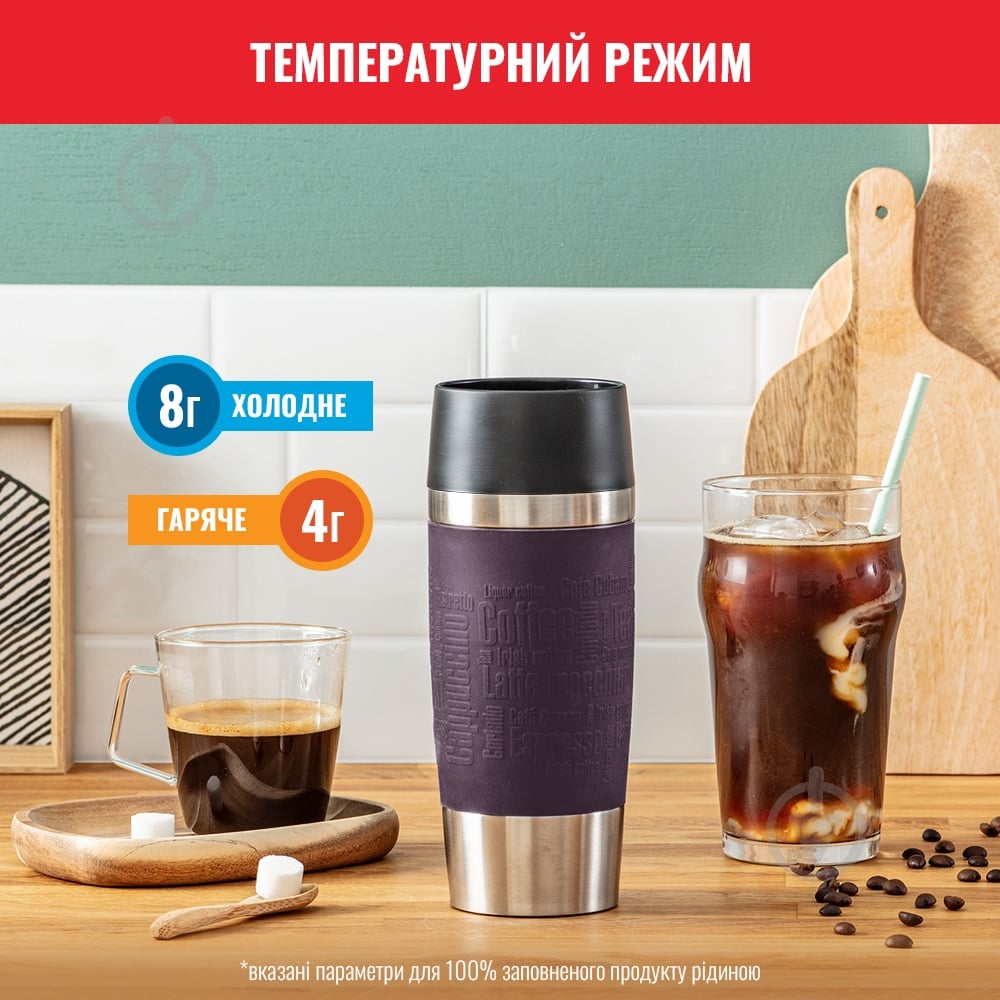 Термочашка Tefal Travel Mug Fun 0,36 л K3085114 - фото 2
