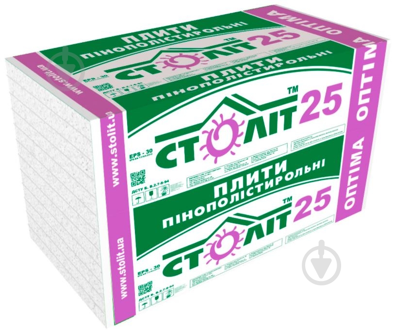 Пенопласт 25 Століт EPS-30 Optima 1м х 1м 50 мм - фото 1