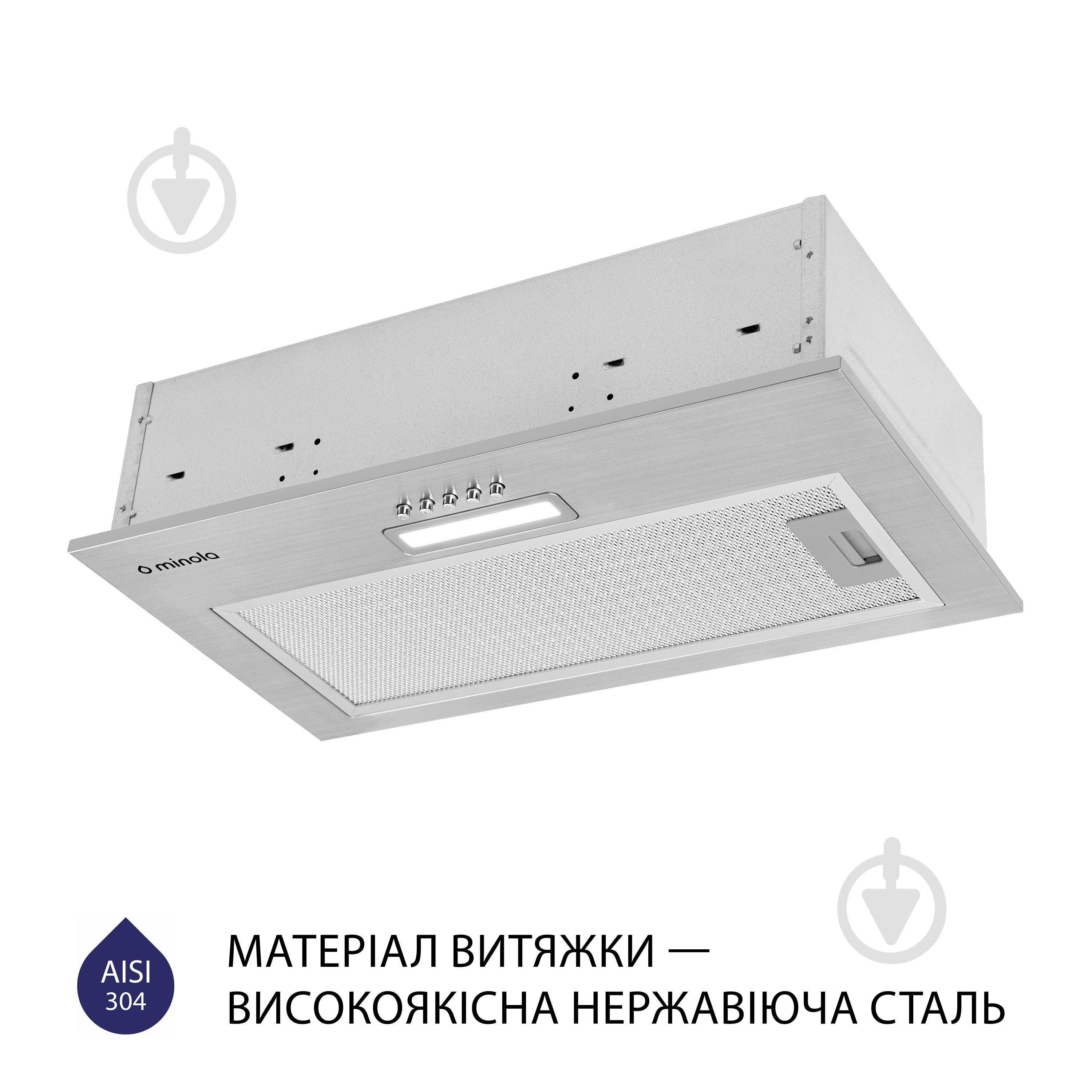 Витяжка Minola HBI 5025 I LED повновбудовувана - фото 2