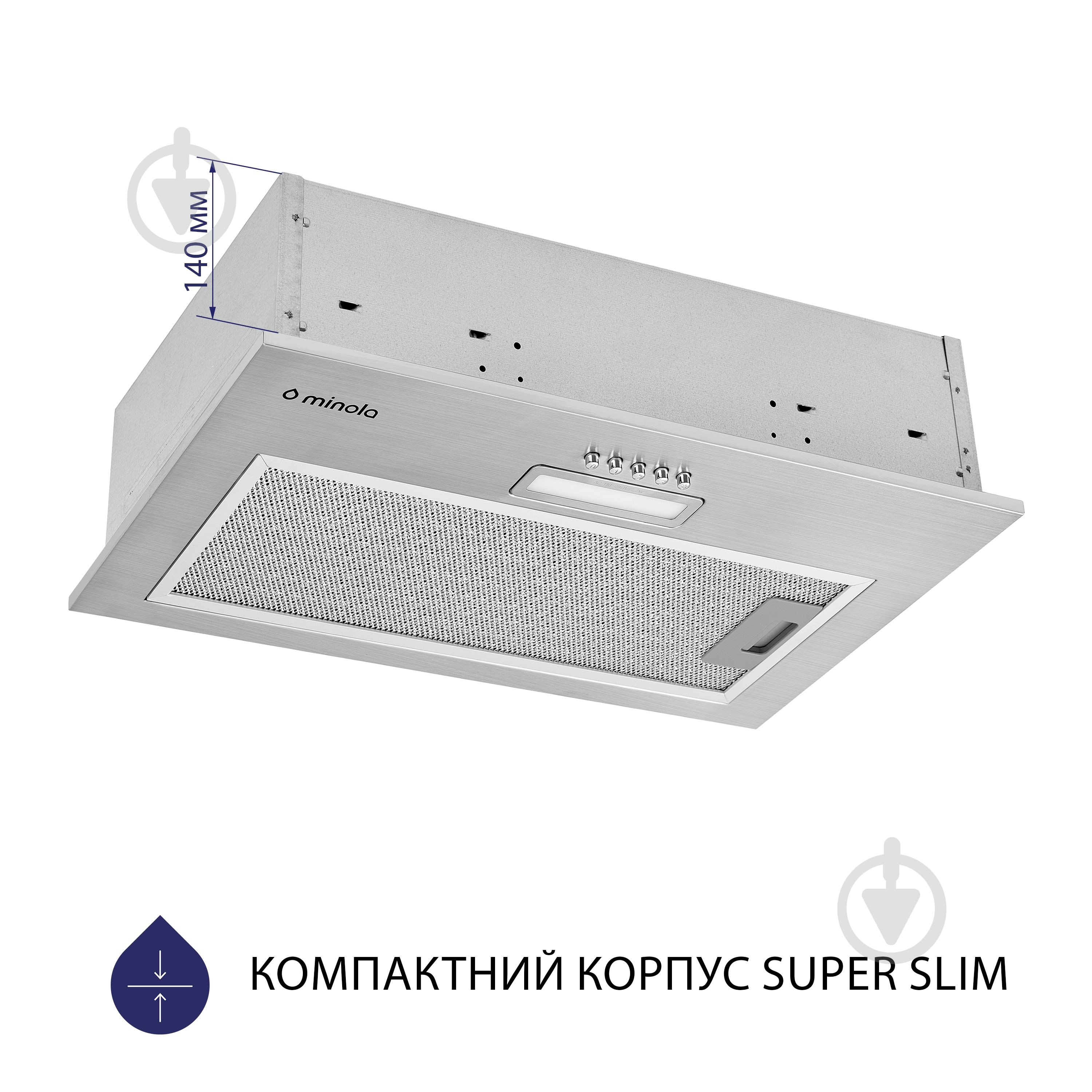Витяжка Minola HBI 5025 I LED повновбудовувана - фото 3