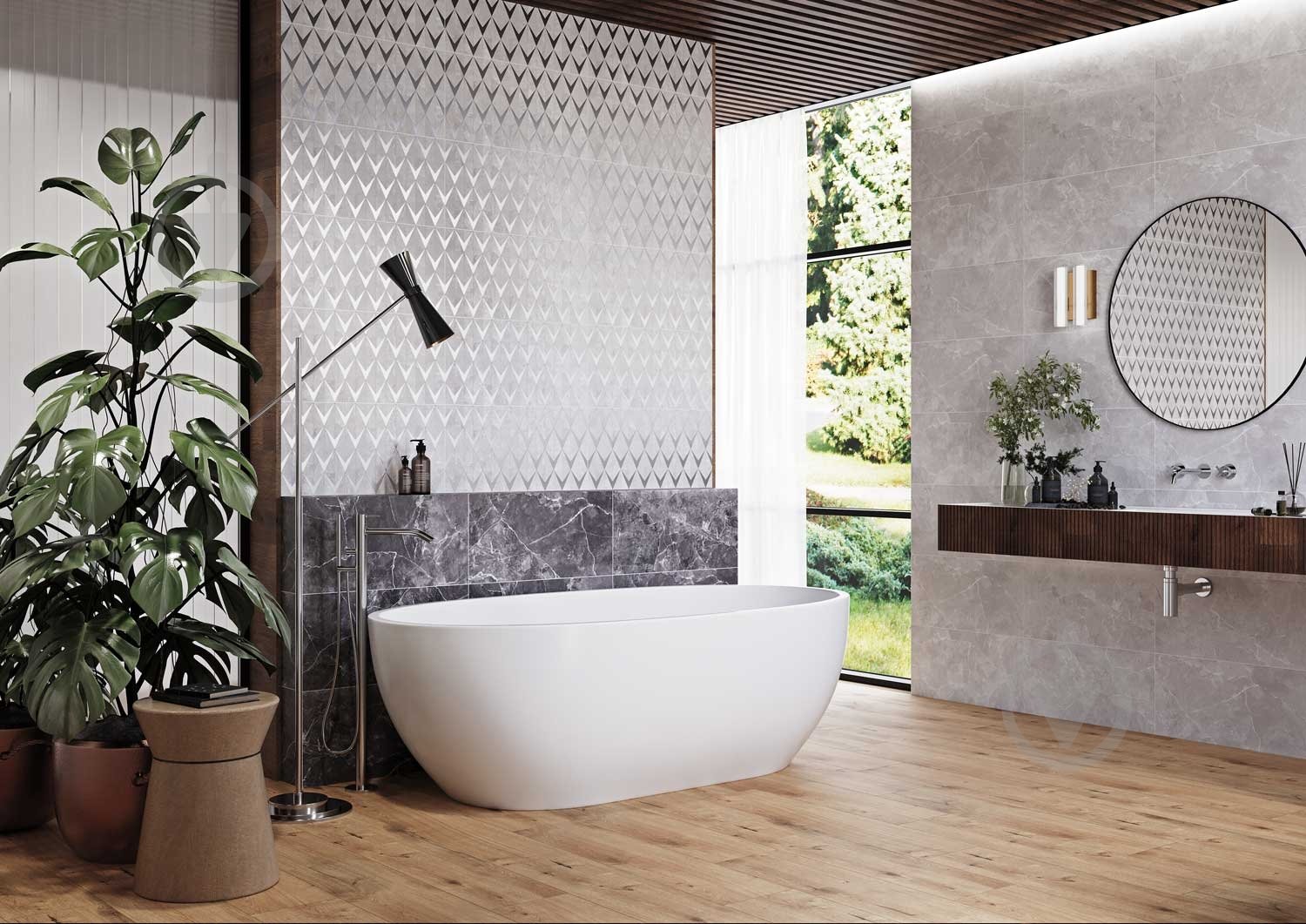 Плитка Cersanit Teneza light grey glossy 29,7x60 cм - фото 7