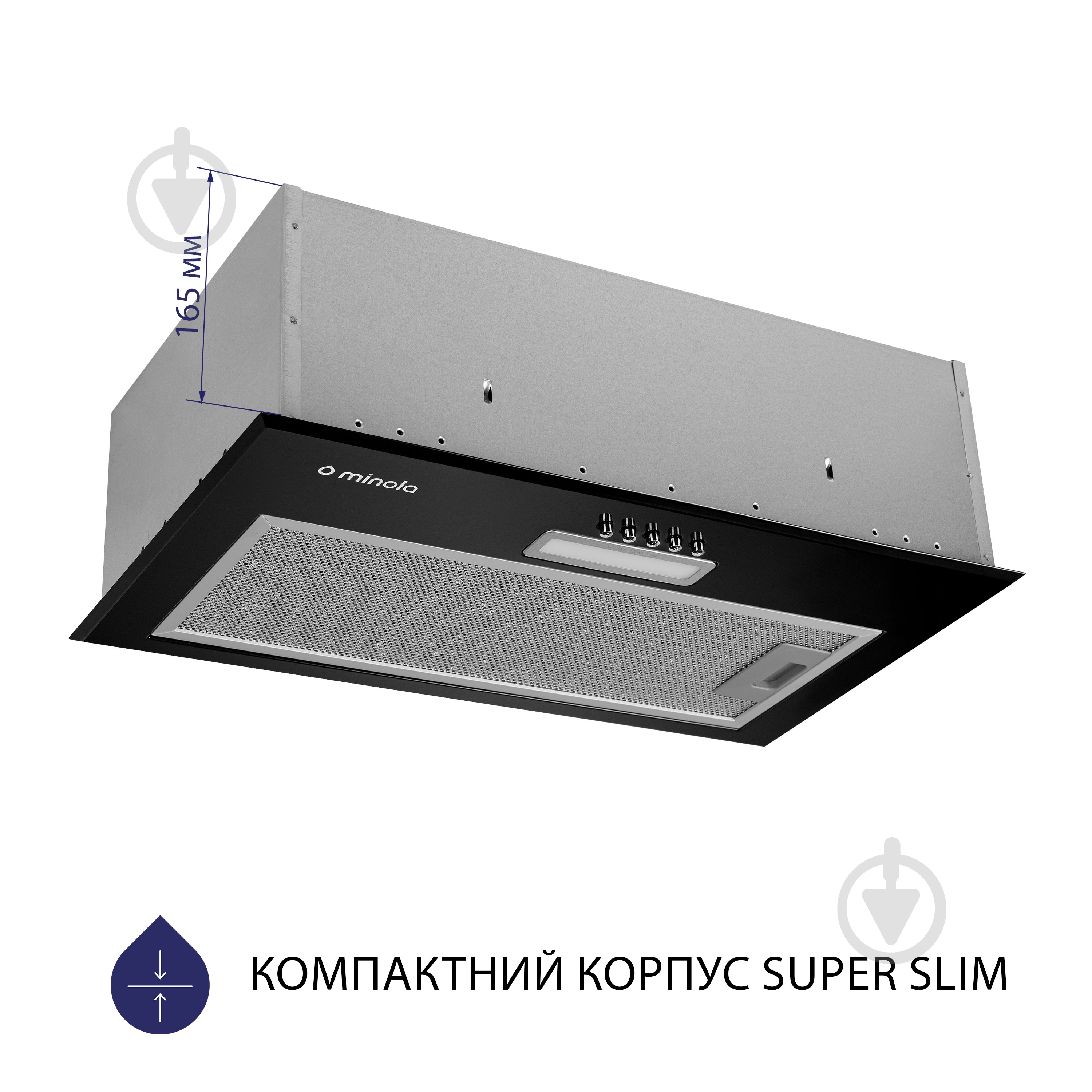 Витяжка Minola HBI 5214 BL 700 LED повновбудовувана - фото 2 Витяжка Minola HBI 5214 BL 700 LED повновбудовувана - фото 2