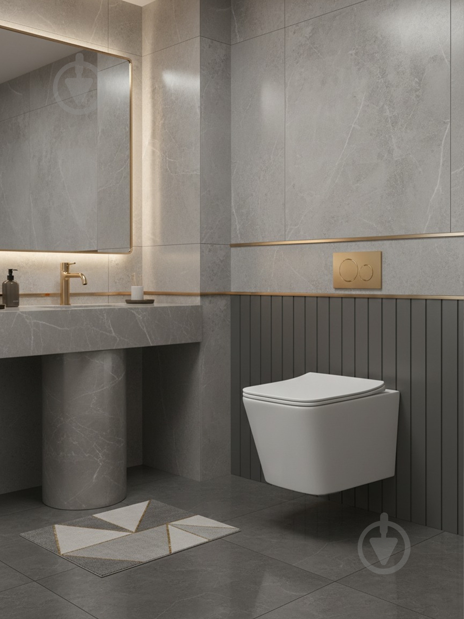 Комплект Helmken 848AG54506 5 в 1: унитаз с сиденьем Slim Duroplast/Soft-close - фото 6