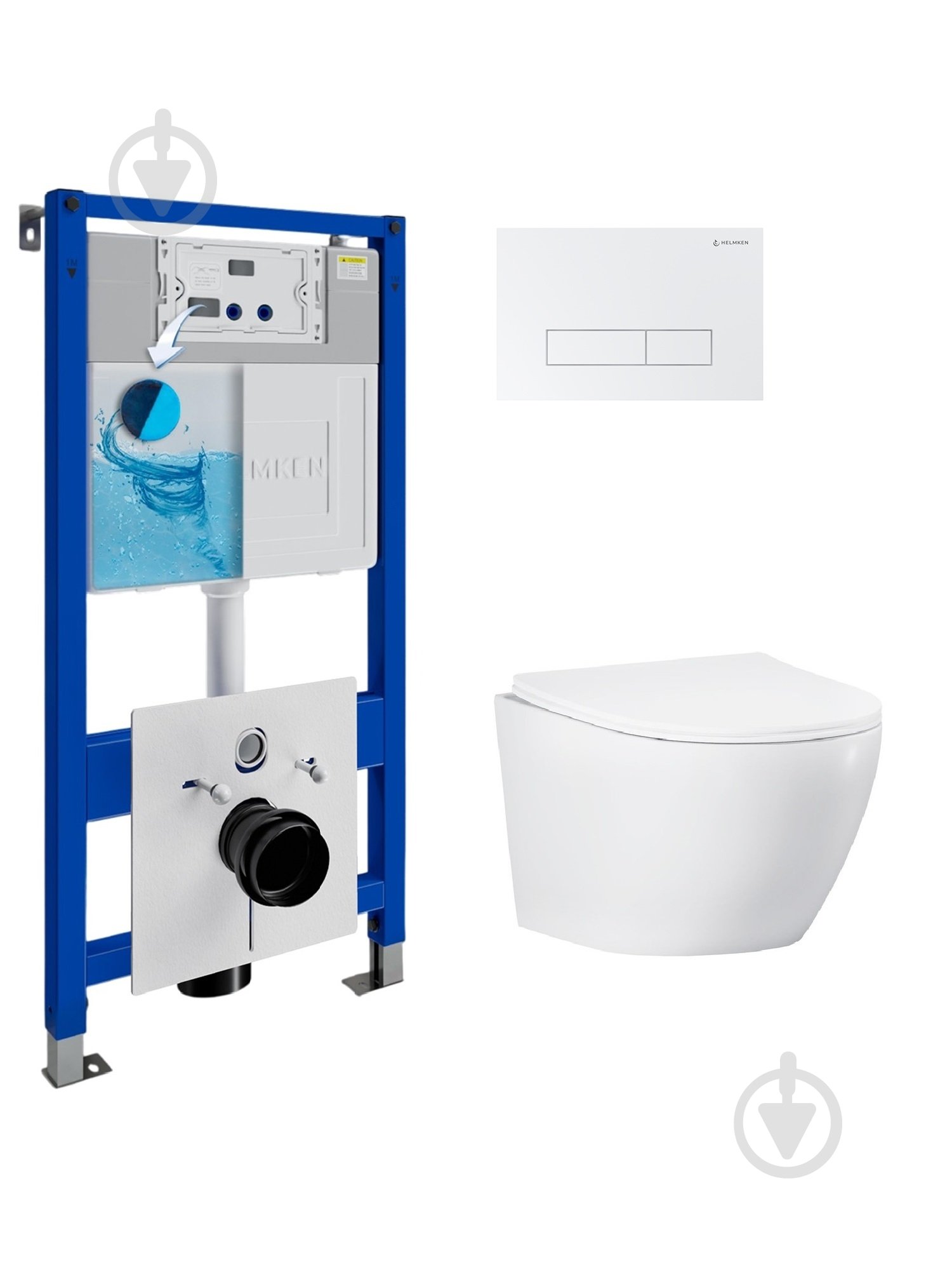 Комплект Helmken K9Y8760330 5 в 1: унитаз с сиденьем Slim Duroplast/Soft-close - фото 1 Комплект Helmken K9Y8760330 5 в 1: унитаз с сиденьем Slim Duroplast/Soft-close - фото 1