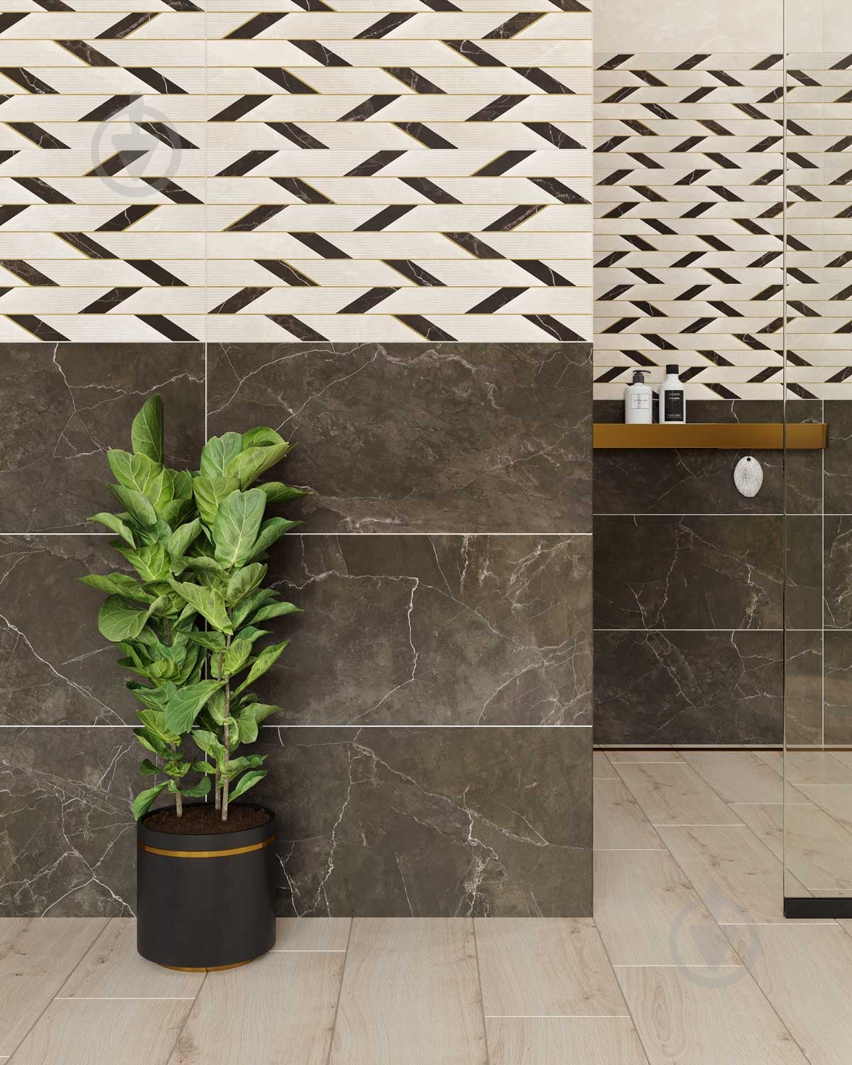 Плитка Cersanit Teneza brown glossy 29,7x60 см - фото 8