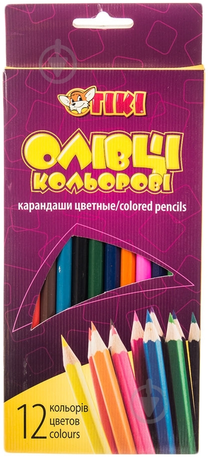 Карандаши цветные 51602-ТК 12 шт. Тікі - фото 1
