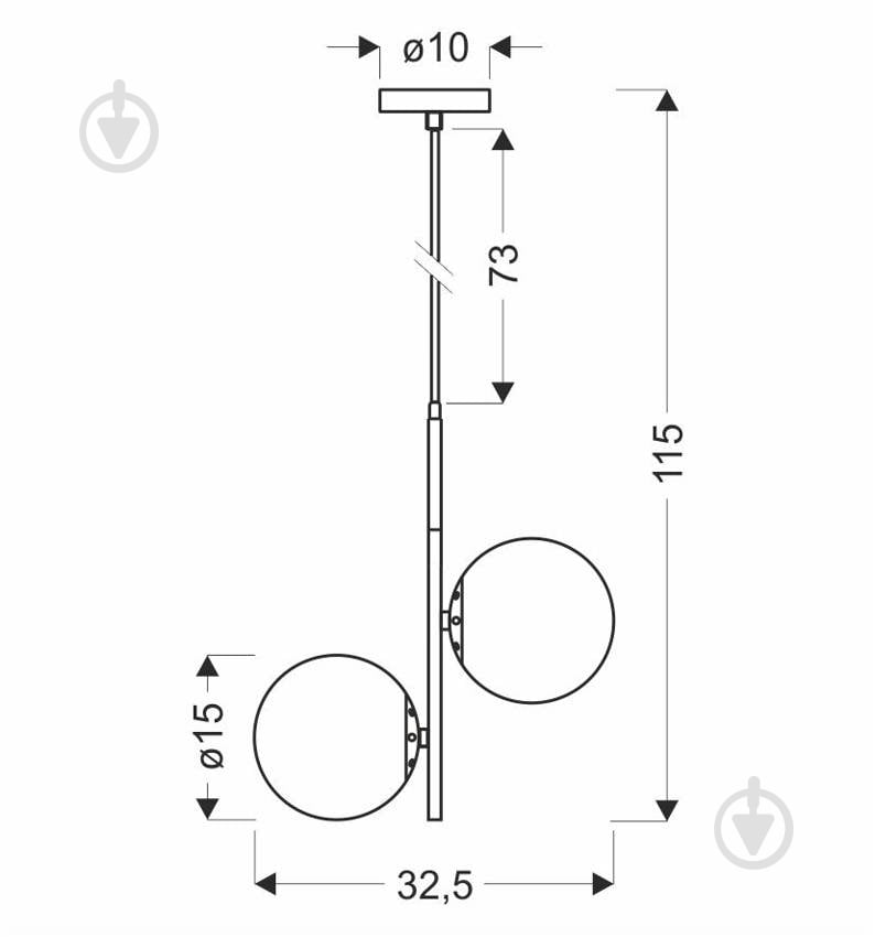 Люстра підвісна Candellux Duo 2x30 Вт E14 білий/золото/чорний 32-01269 - фото 2 Люстра підвісна Candellux Duo 2x30 Вт E14 білий/золото/чорний 32-01269 - фото 2