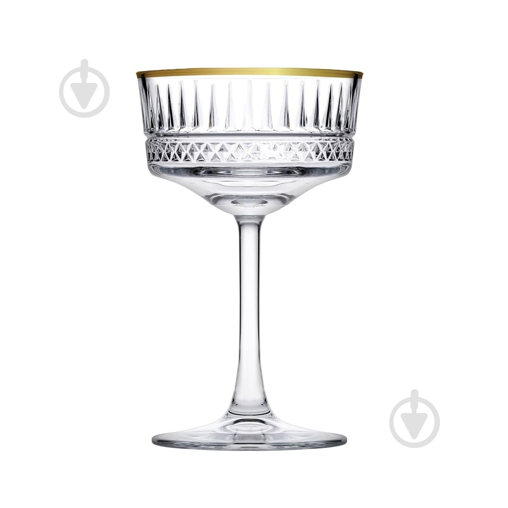 Набор бокалов для шампанского Pasabahce Elysia Gold 440436G 260 мл 4 шт. - фото 1