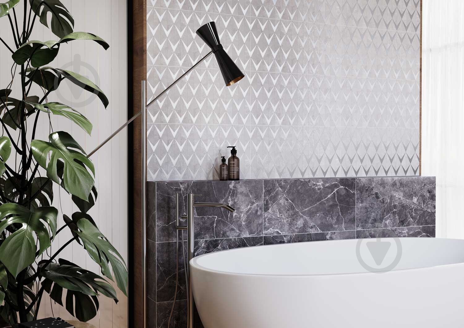 Плитка Cersanit Teneza grey glossy 29,7x60 cм - фото 8