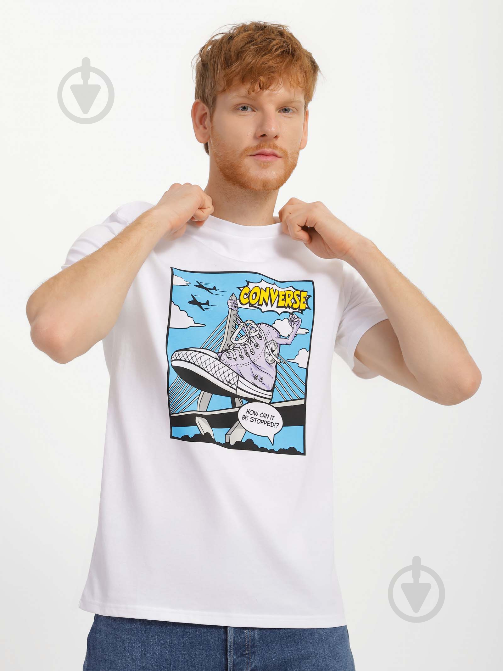 Футболка Converse SHOE HERO TEE 10025060-102 р.L белый - фото 1