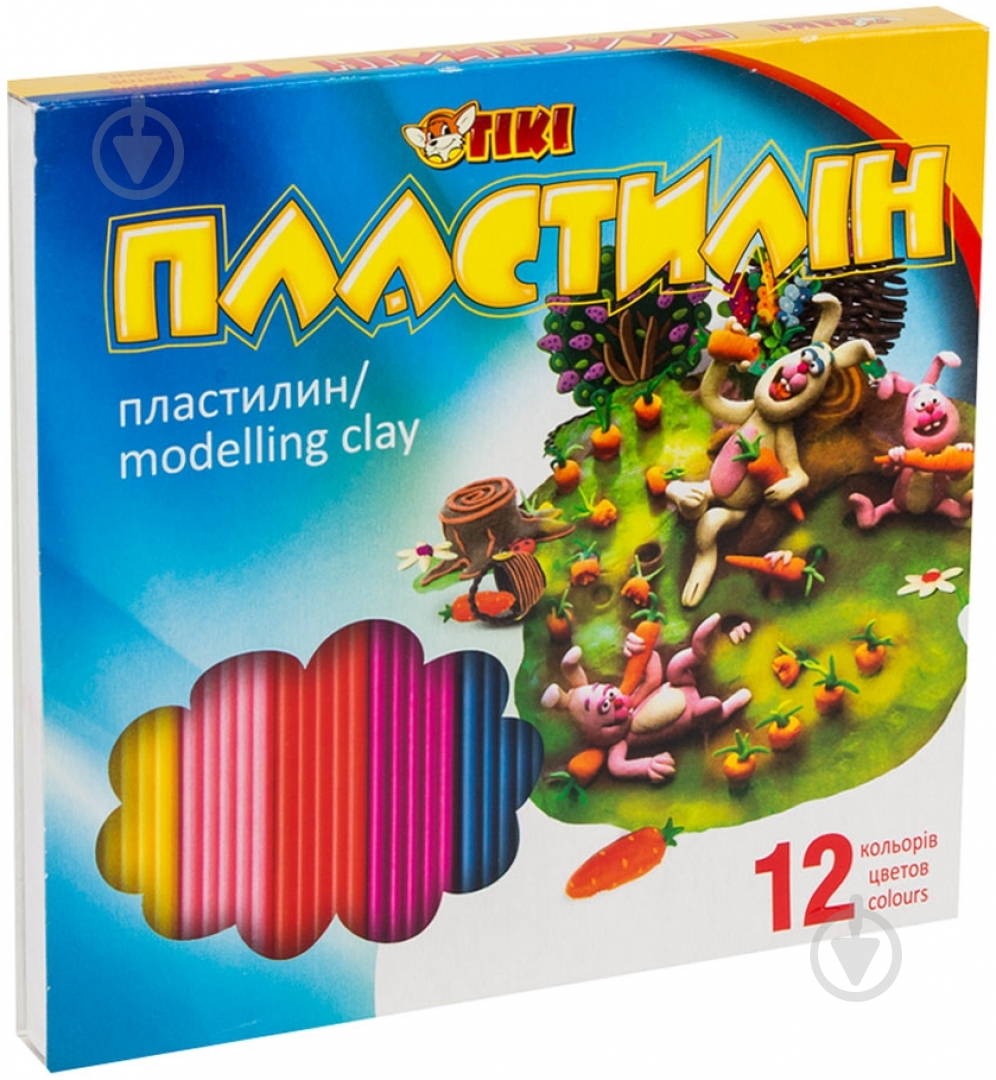 Пластилин 52115-ТК 12 цветов Тікі - фото 1 Пластилин 52115-ТК 12 цветов Тікі - фото 1