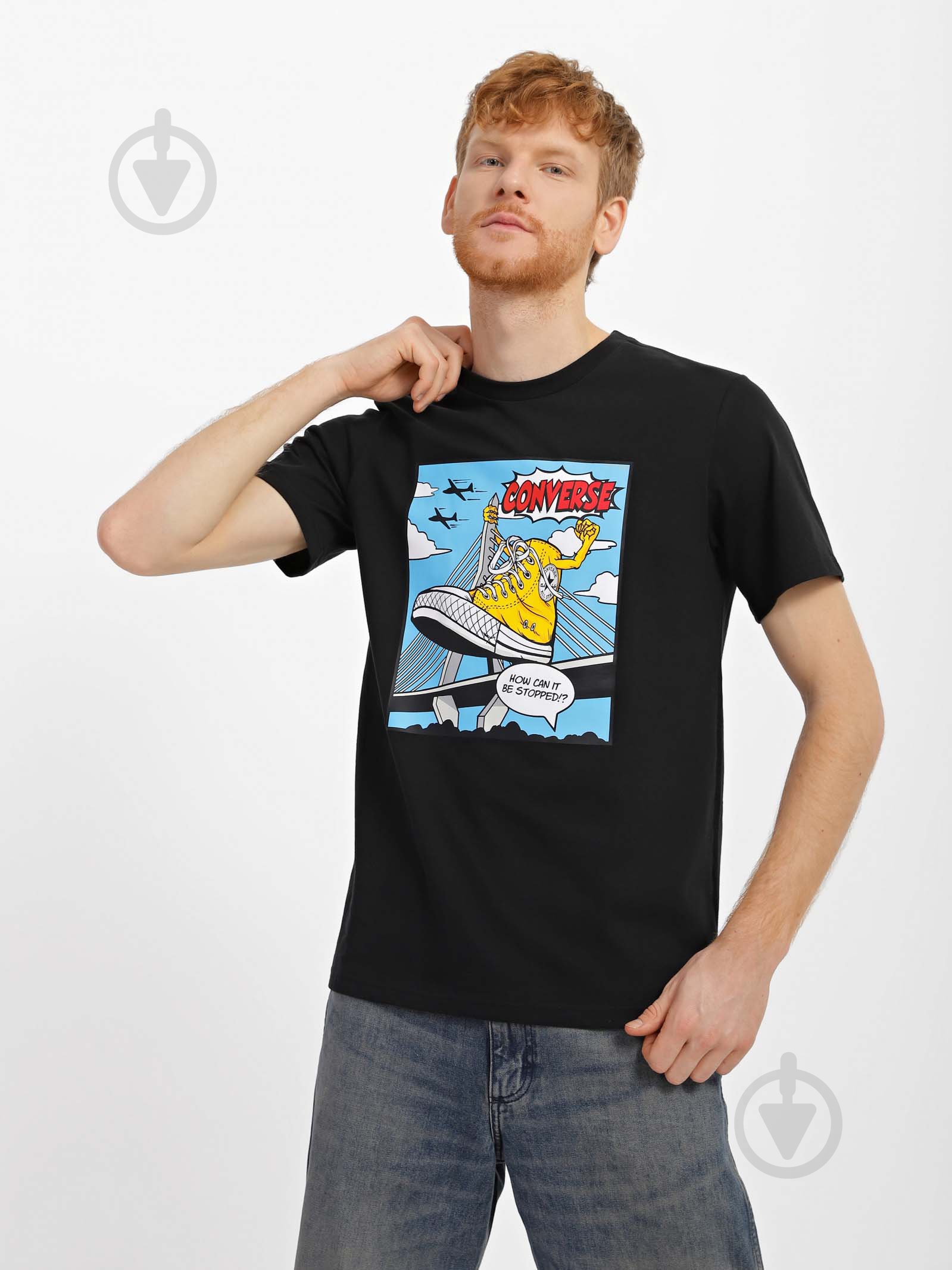 Футболка Converse SHOE HERO TEE 10025060-001 р.M черный - фото 1