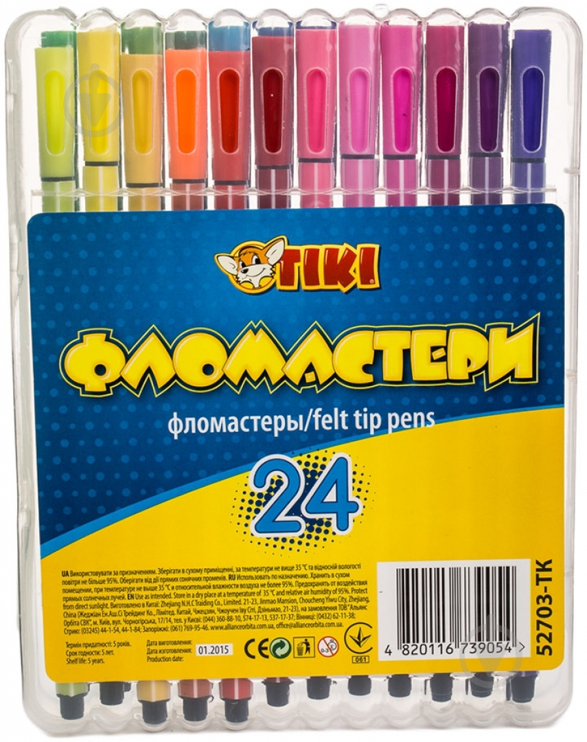 Фломастери 52703-ТК 24 шт. Тікі - фото 1