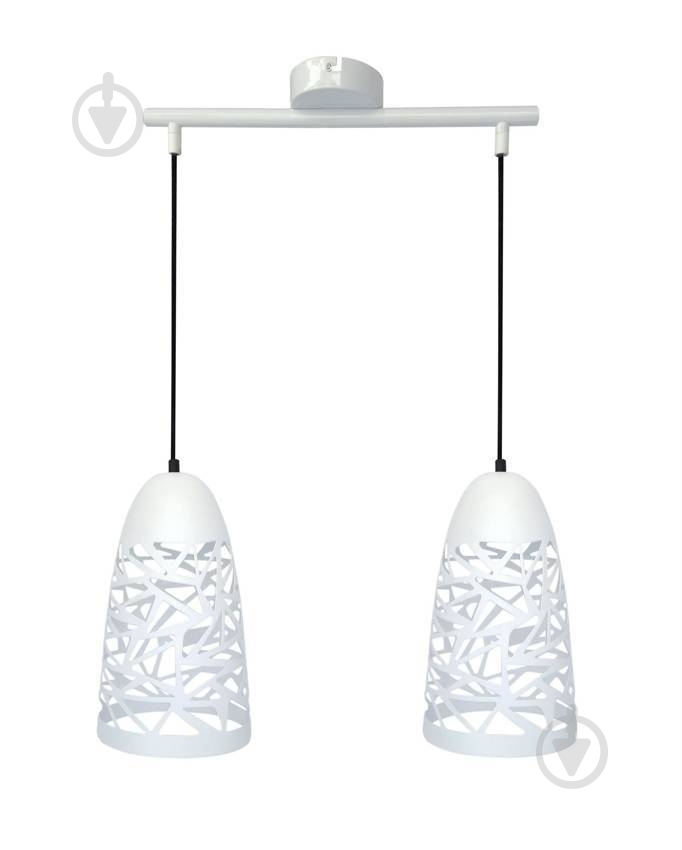 Люстра подвесная Candellux SABRIN 2x60 Вт E27 белый 32-54869 - фото 1