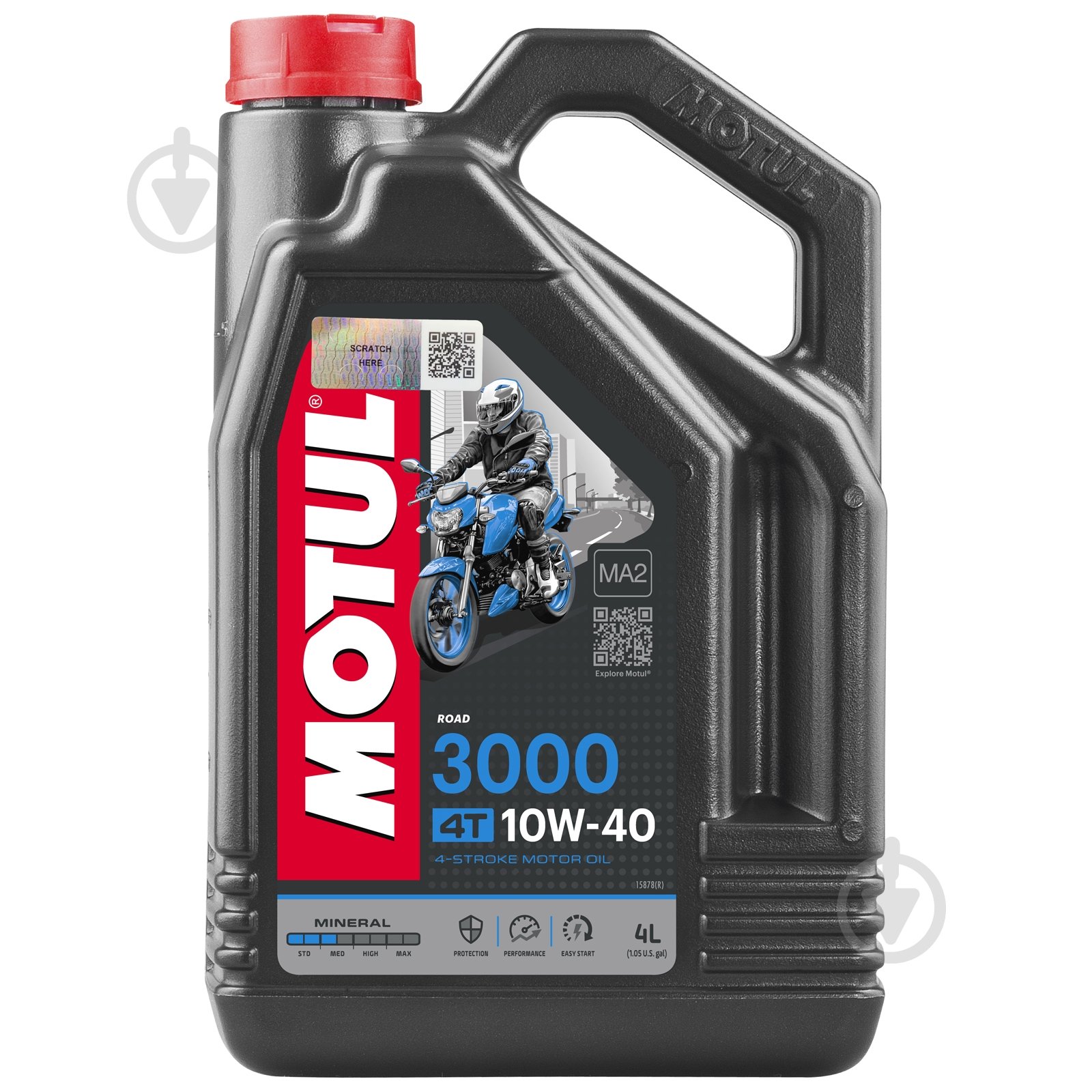 Моторное масло минеральное Motul 3000 4t 10W-40 4 л (846041) - фото 1 Моторное масло минеральное Motul 3000 4t 10W-40 4 л (846041) - фото 1