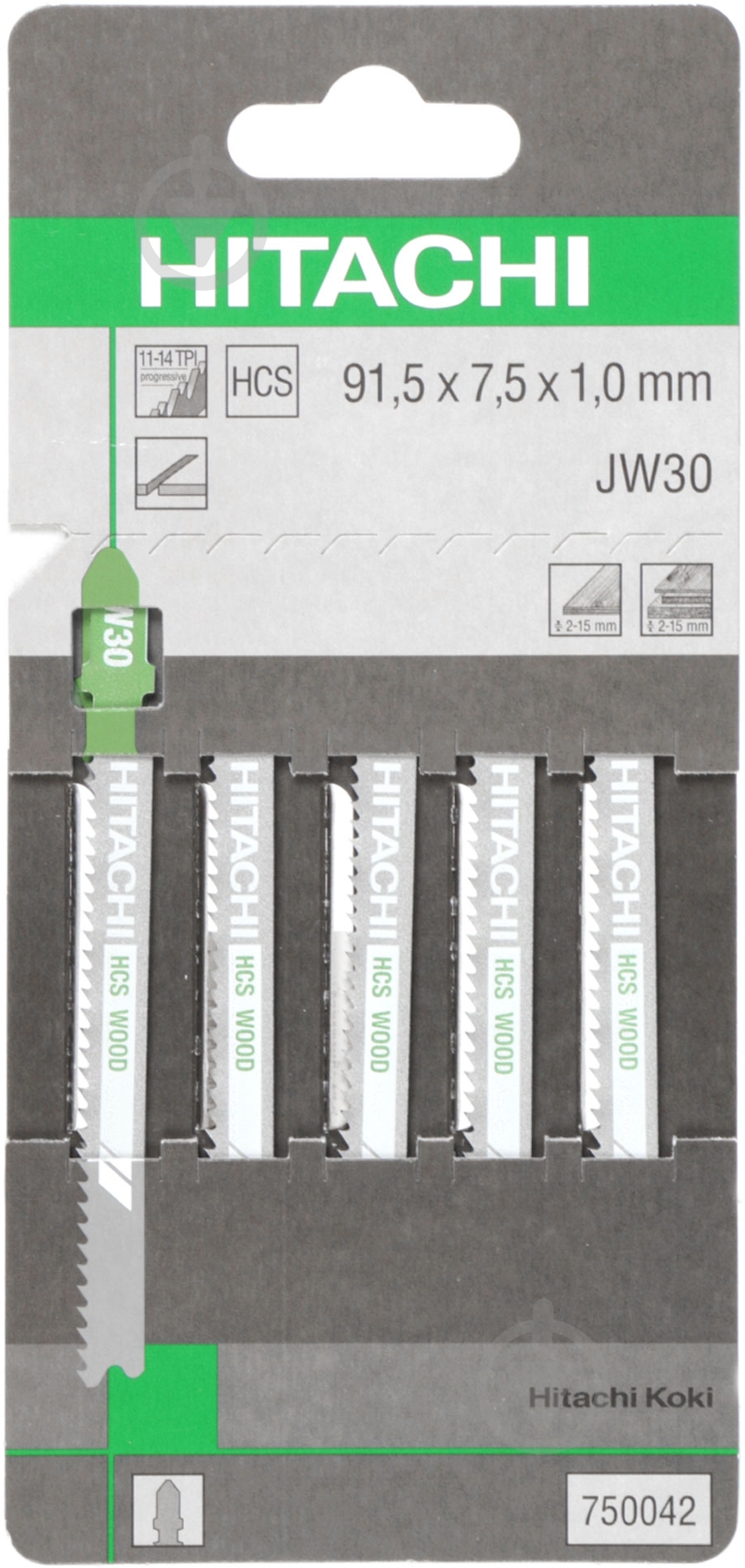 Пилка для електролобзика Hitachi JW30 5 шт. - фото 3