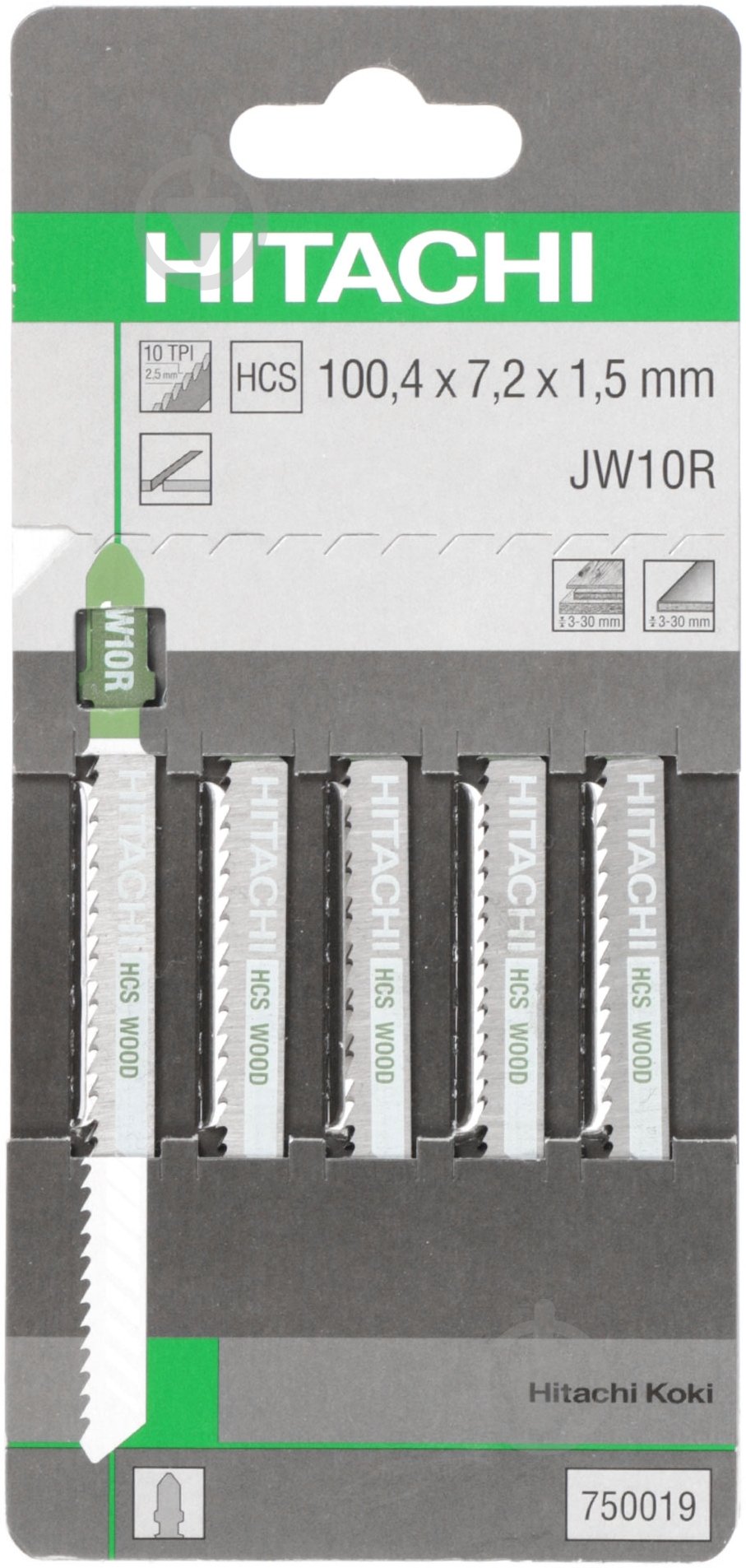 Пилка для електролобзика Hitachi JW10R 5 шт. 750019 - фото 3
