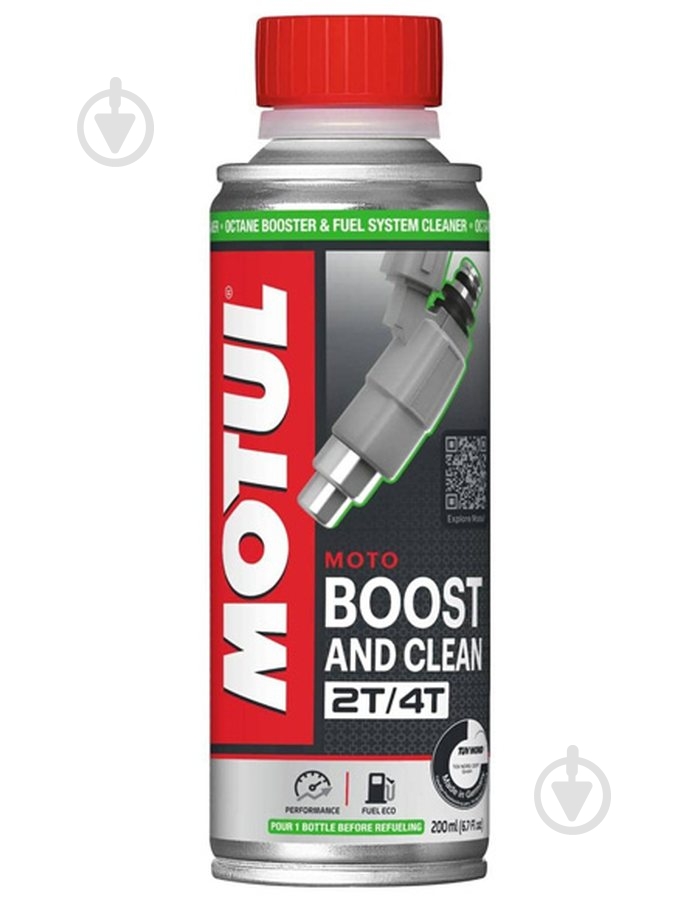 Октановый усилитель Motul очиститель топливной системы Boost and Clean Moto 200 мл - фото 1 Октановый усилитель Motul очиститель топливной системы Boost and Clean Moto 200 мл - фото 1