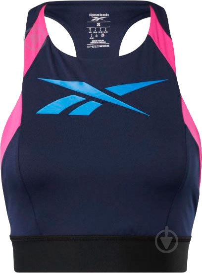Бра Reebok WOR Mesh Bralette FU2299 р.S синий - фото 1 Бра Reebok WOR Mesh Bralette FU2299 р.S синий - фото 1