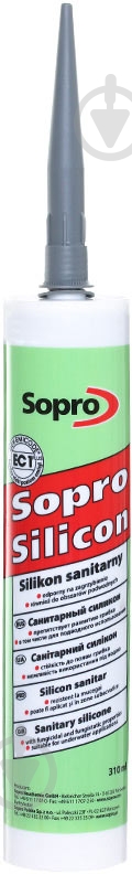 Герметик силіконовий Sopro 14 бетонно-сірий 310 мл - фото 1 Герметик силіконовий Sopro 14 бетонно-сірий 310 мл - фото 1