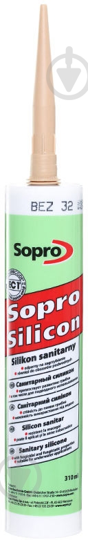 Герметик силіконовий Sopro 32 бежевий 310 мл - фото 1