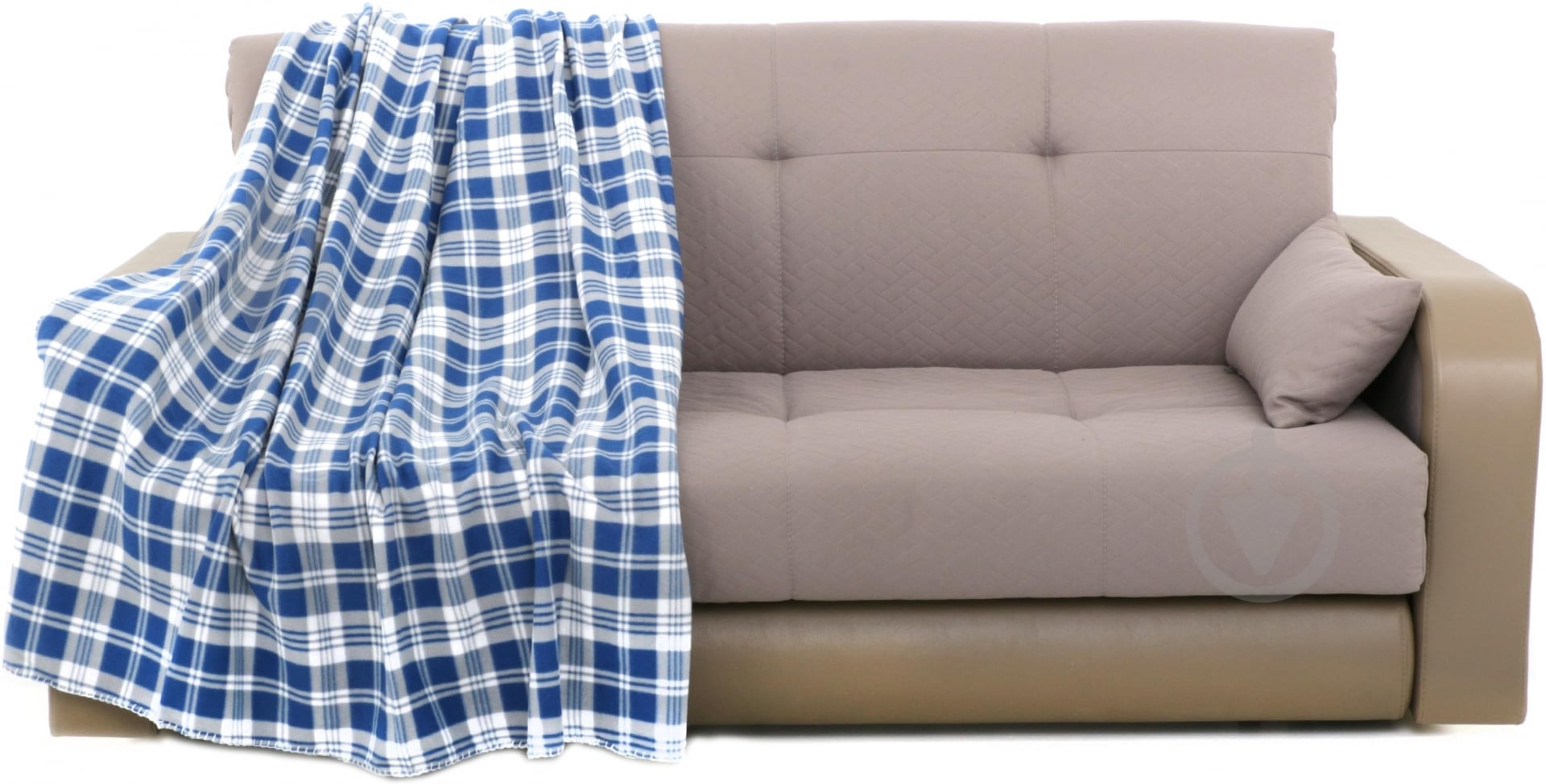 Плед 150x180 см синий с серым - фото 1