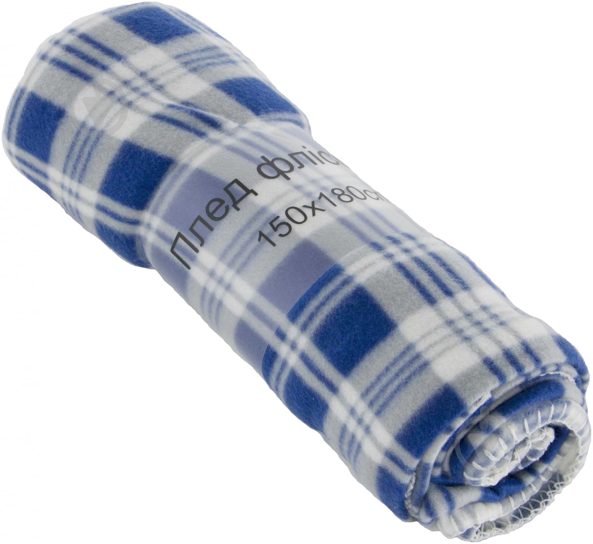 Плед 150x180 см синий с серым - фото 2