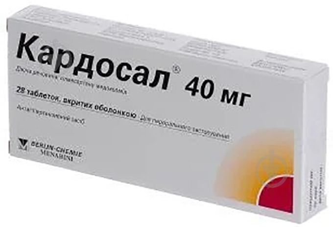 Кардосал №28 (14х2) таблетки 40 мг - фото 1 Кардосал №28 (14х2) таблетки 40 мг - фото 1
