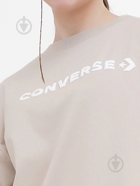 Футболка Converse OVERSIZED WORDMARK TEE 10023921-247 р.S бежевый - фото 4