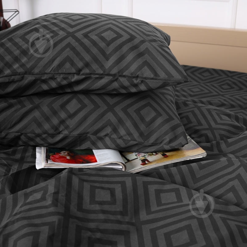 Наволочка бязь 17-0625 Geometry Graphite 40x60 см графітовий MirSon - фото 1