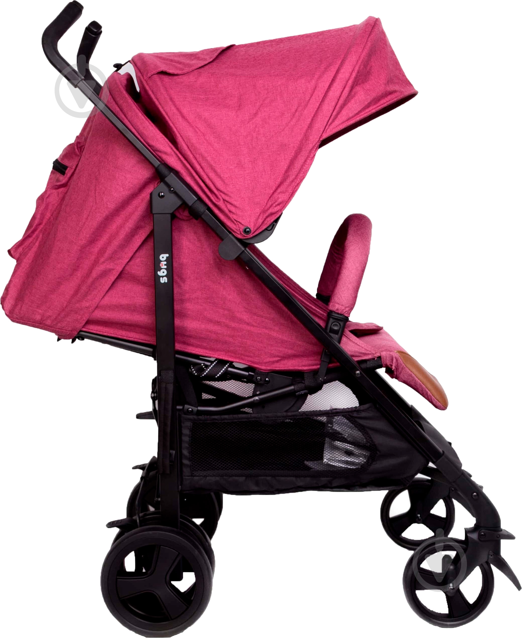 Коляска прогулочная Bugs Witty розовая - фото 3