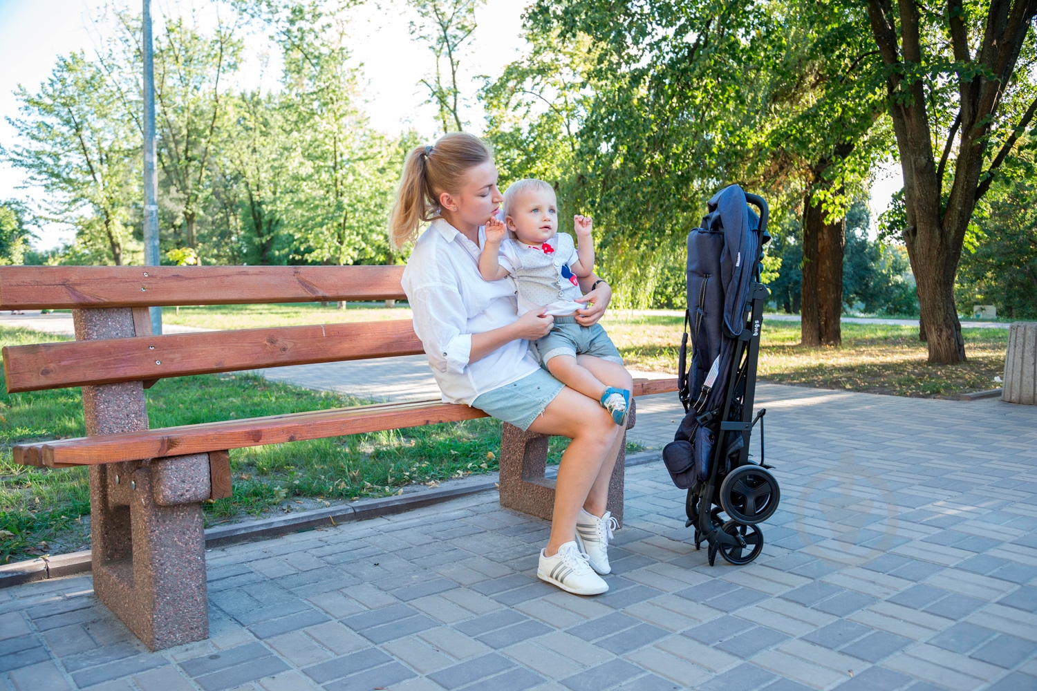 Коляска прогулянкова Bugs Witty синя - фото 6