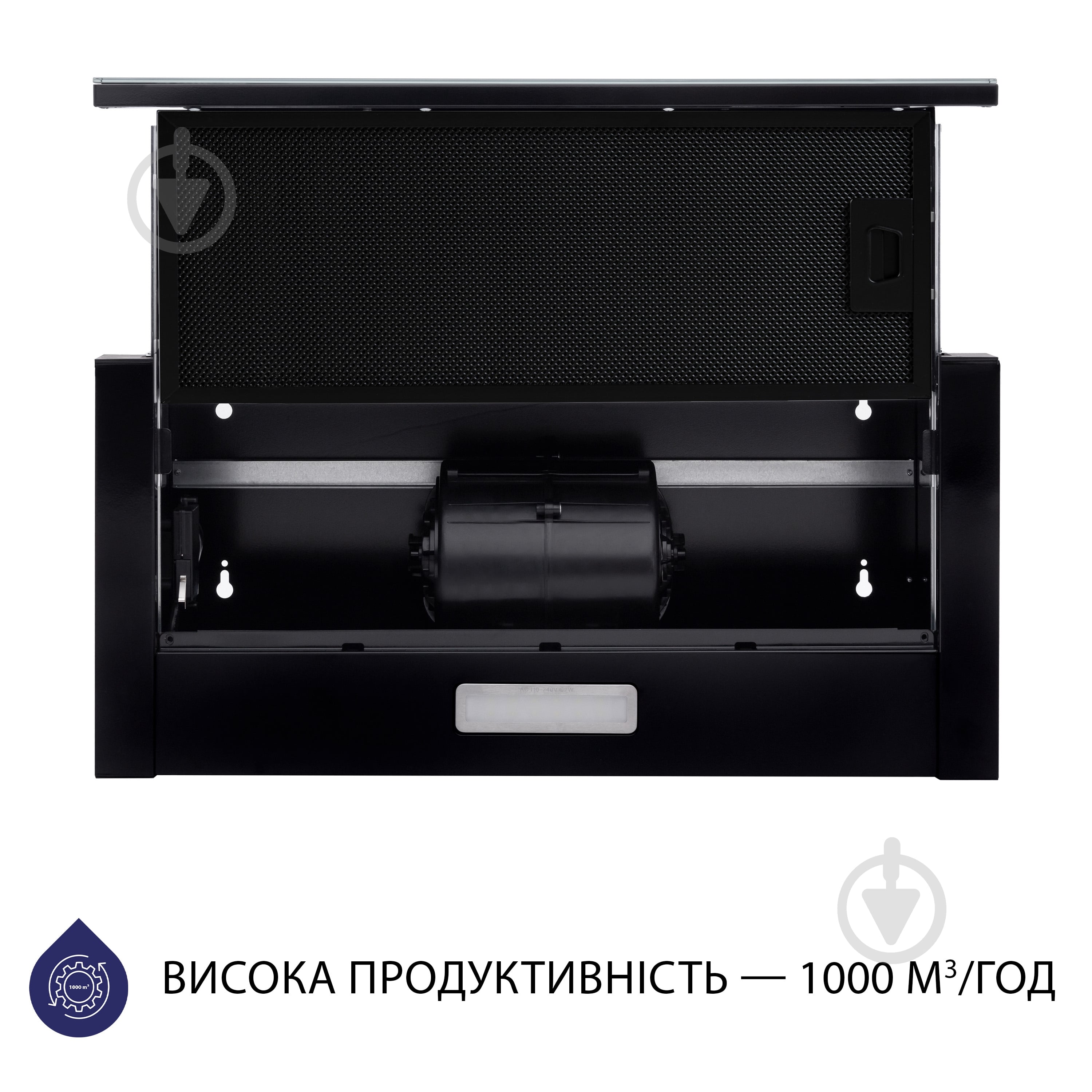 Вытяжка Minola HTLS 6634 BLF 1000 LED GLASS телескопическая - фото 4