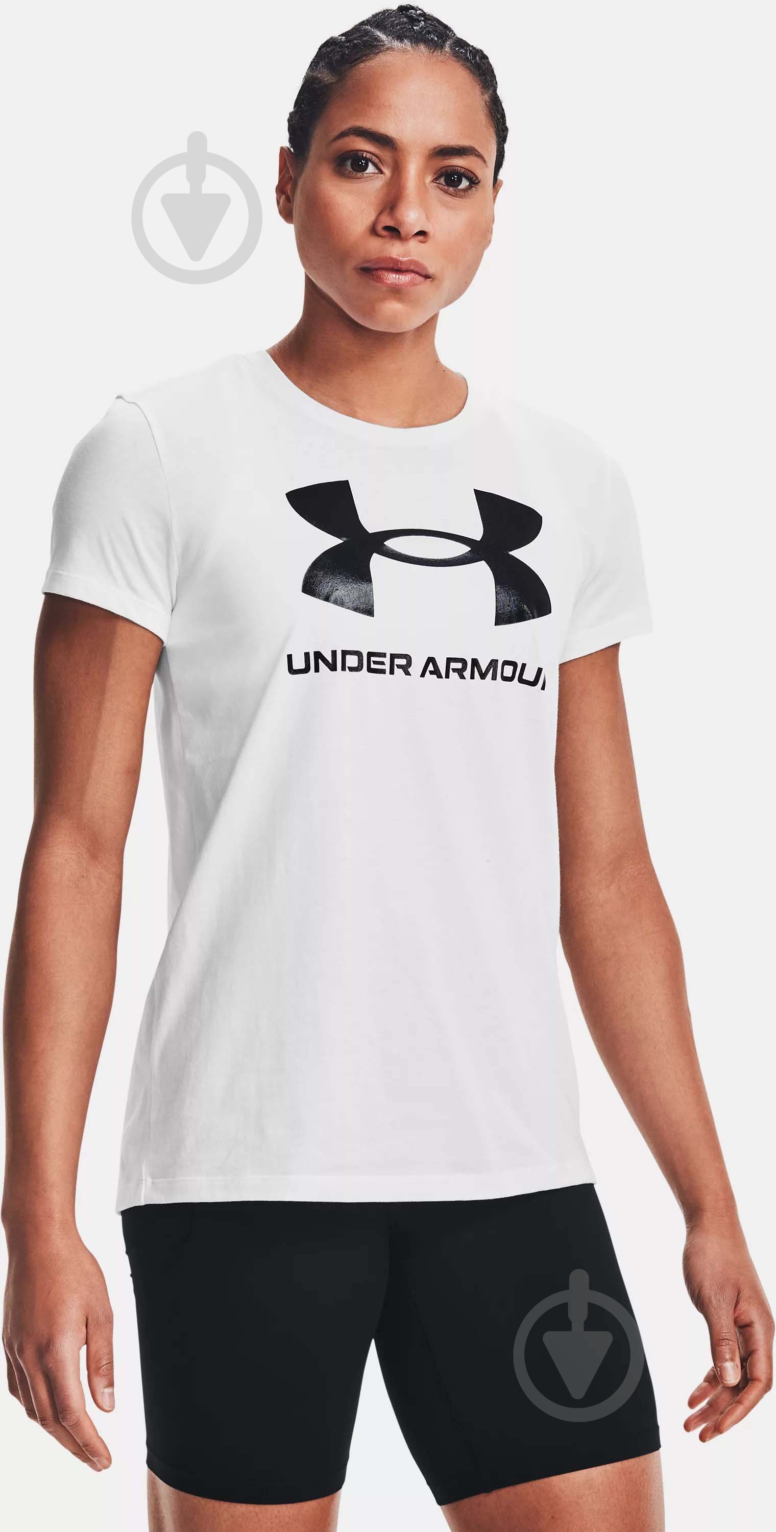 Футболка Under Armour UA W SPORTSTYLE LOGO SS 1356305-102 р.M білий - фото 1
