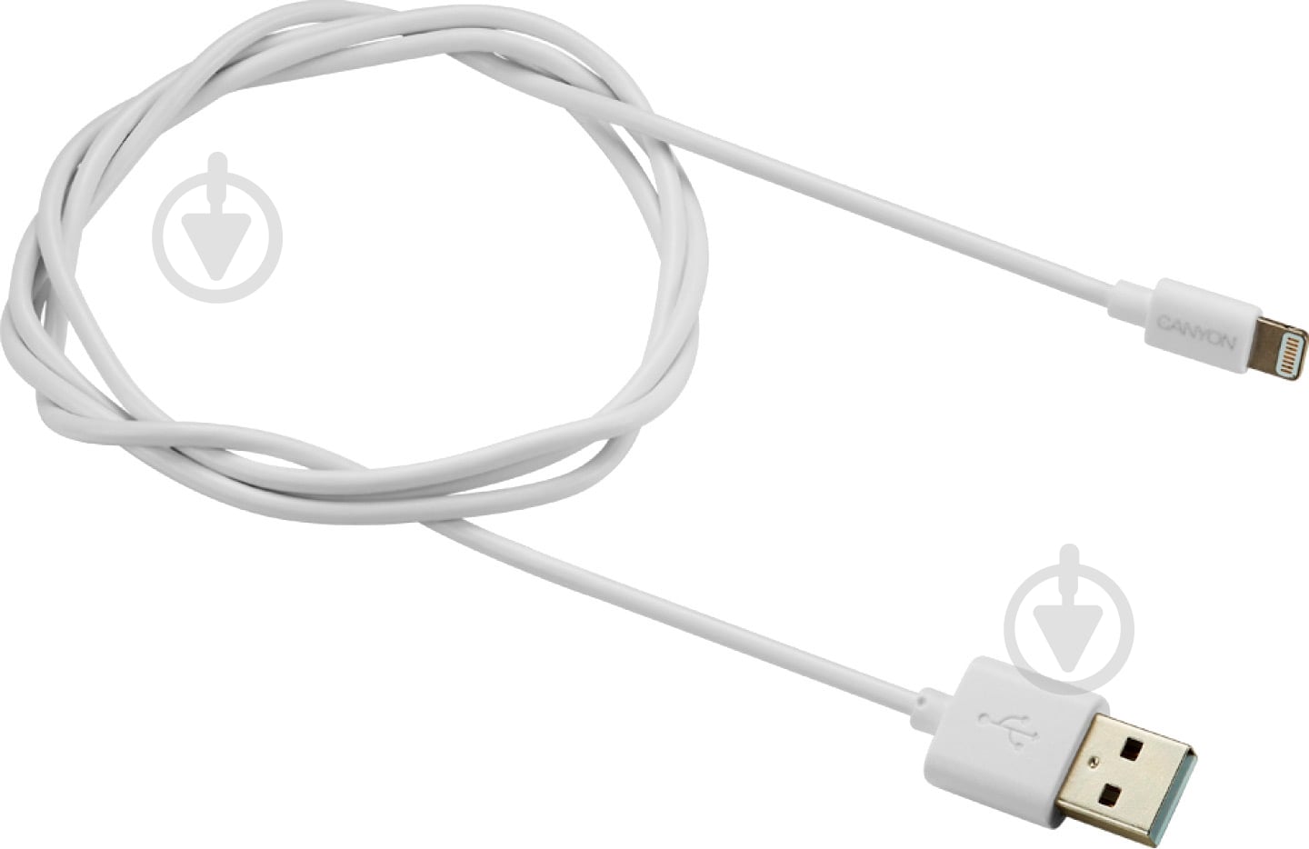 Кабель Canyon USB – Apple Lightning 1 м white (CNS-MFICAB01W) Ultra-Compact MFI - фото 1