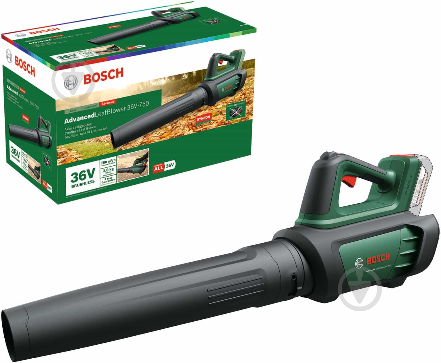 Повітродув акумуляторний Bosch AdvancedLeafBlower 36V-750 (solo) - фото 2