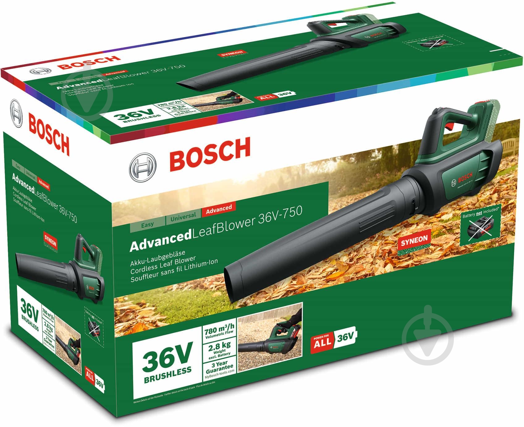 Повітродув акумуляторний Bosch AdvancedLeafBlower 36V-750 (solo) - фото 3