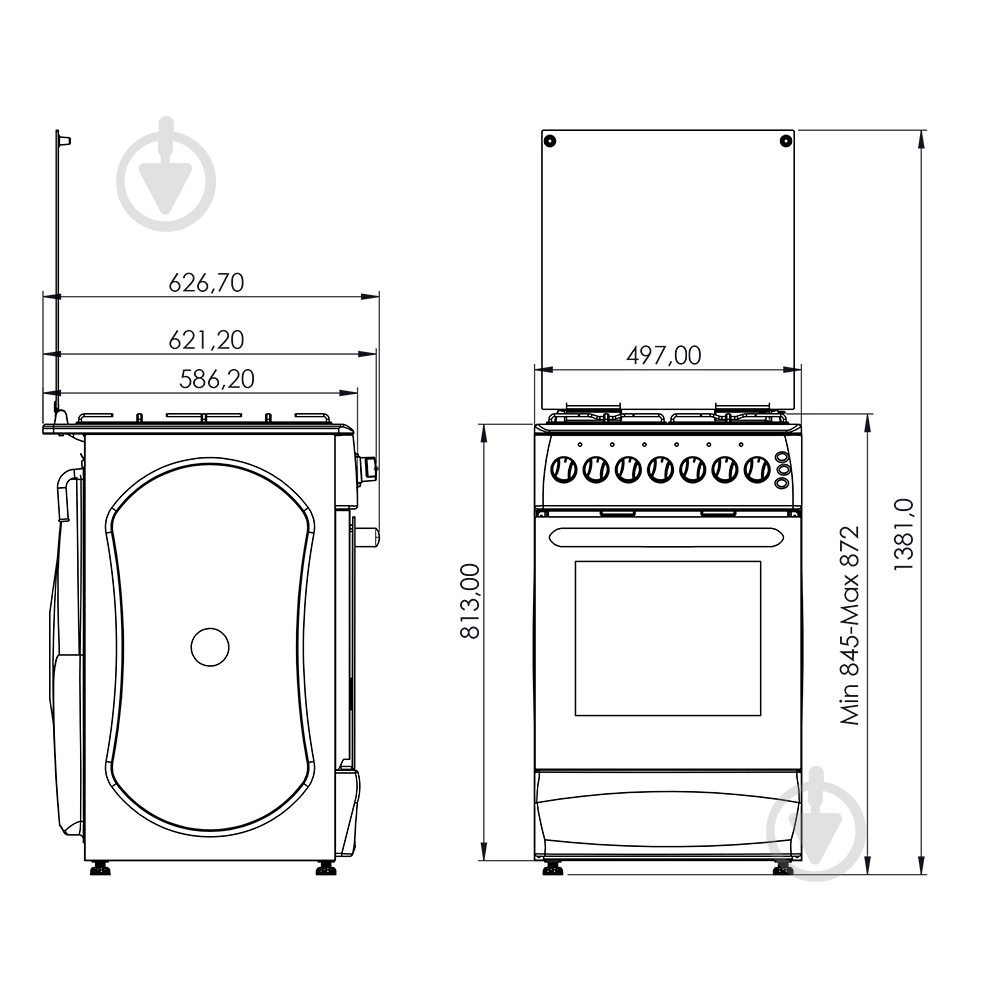 Плита газова Grunhelm G4FG5612W - фото 4