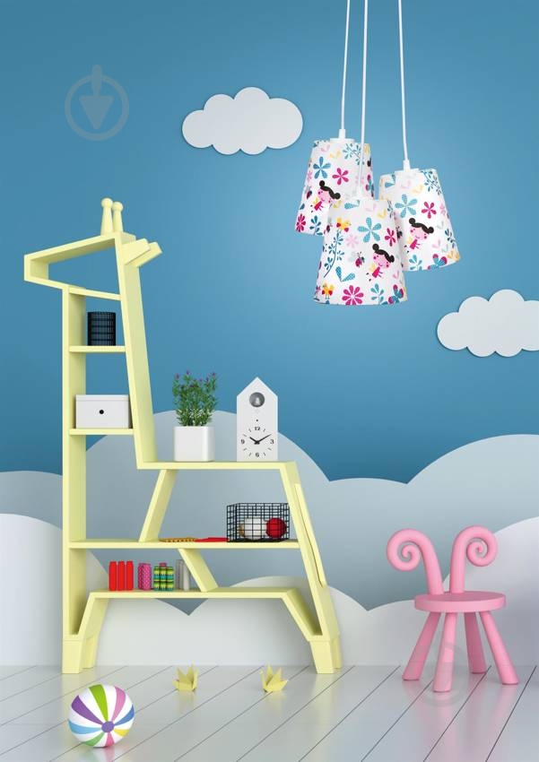 Люстра подвесная Candellux GIRL 3x40 Вт E27 разноцветный/белый 33-62949 - фото 3