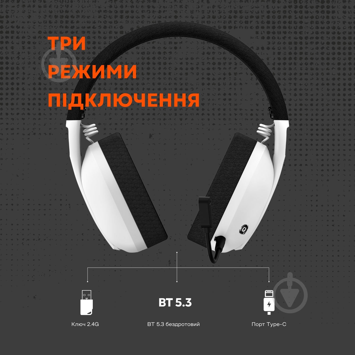 Навушники Canyon Ego GH-13 Wireless Gaming 7.1 white (CND-SGHS13W) - фото 11