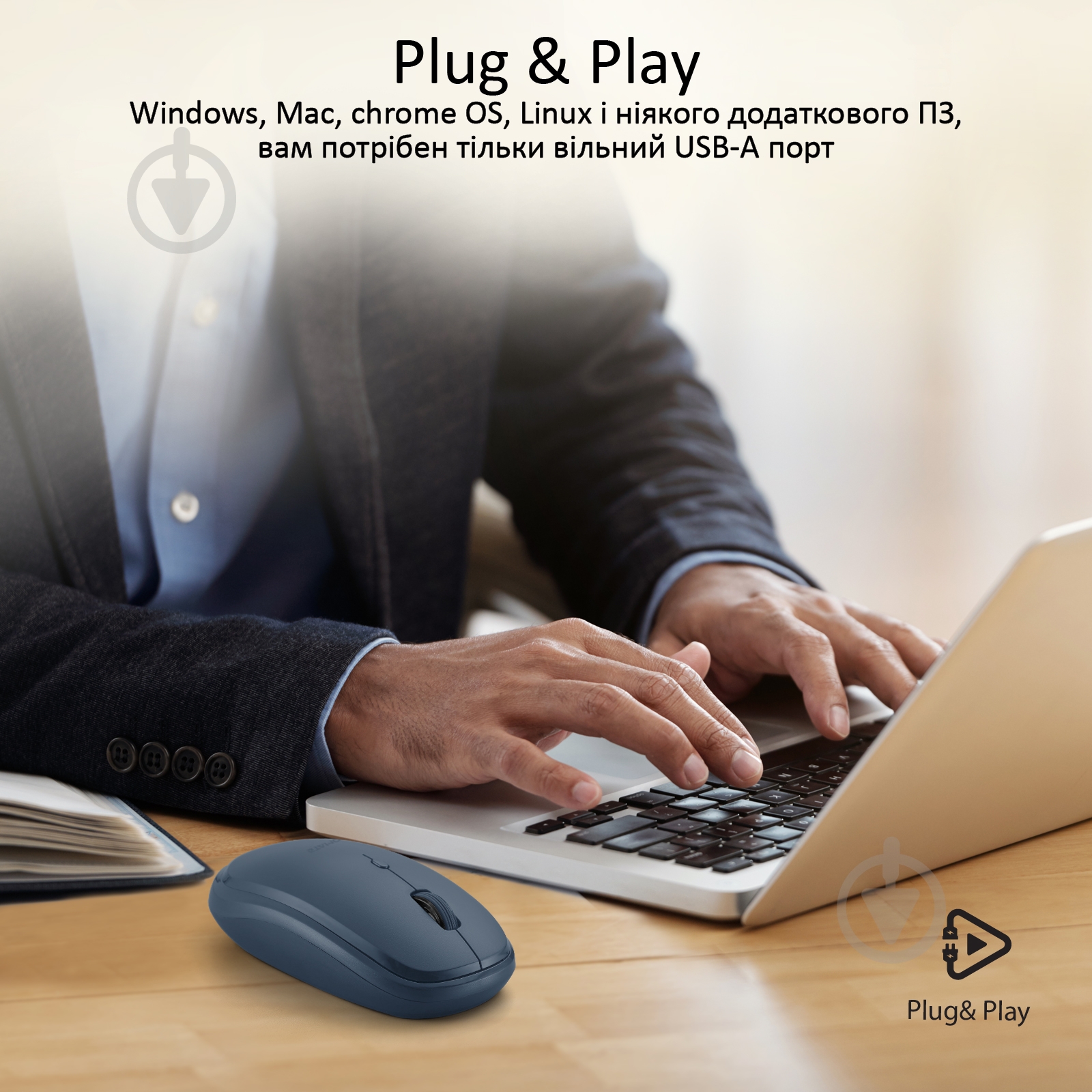 Мышка Promate Hover Wireless Blue - фото 6